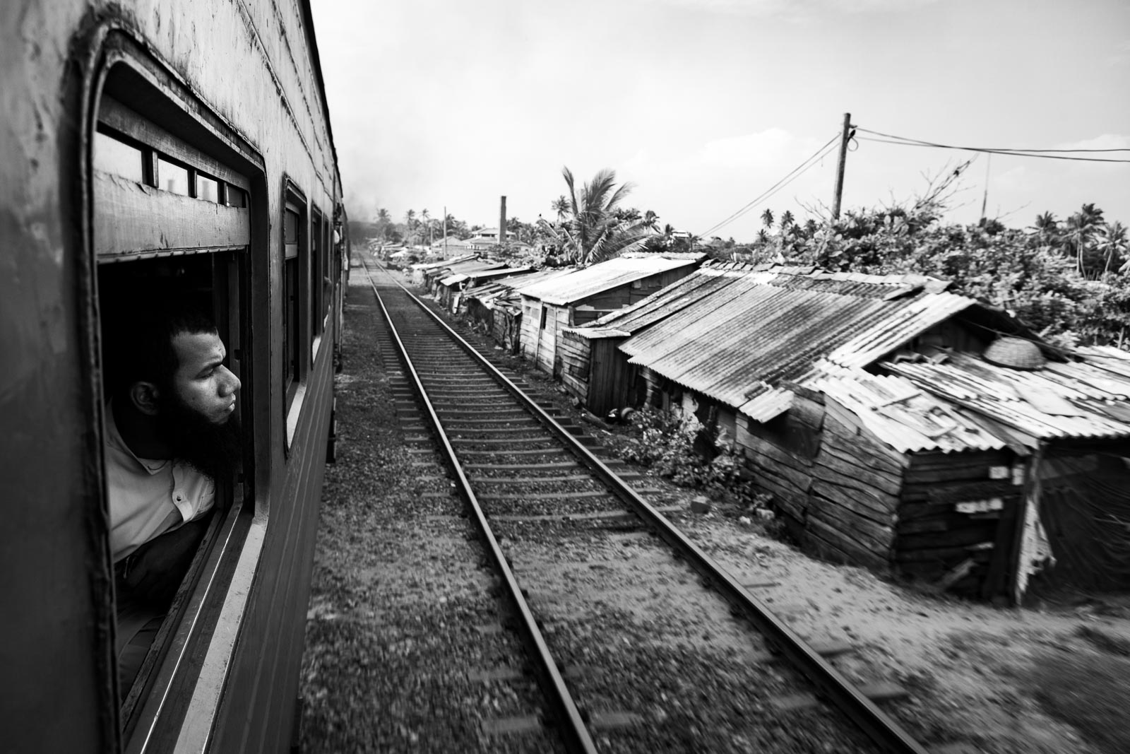 Train to the east. Somewhere in the middle of island on a way to the east coast, Sri Lanka 2014