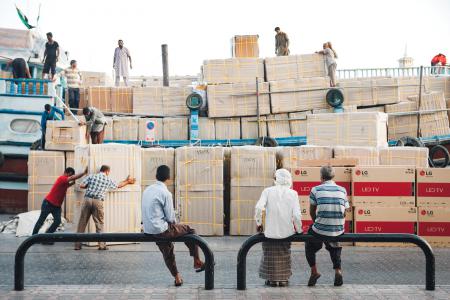 At the docks, Creek, DXB